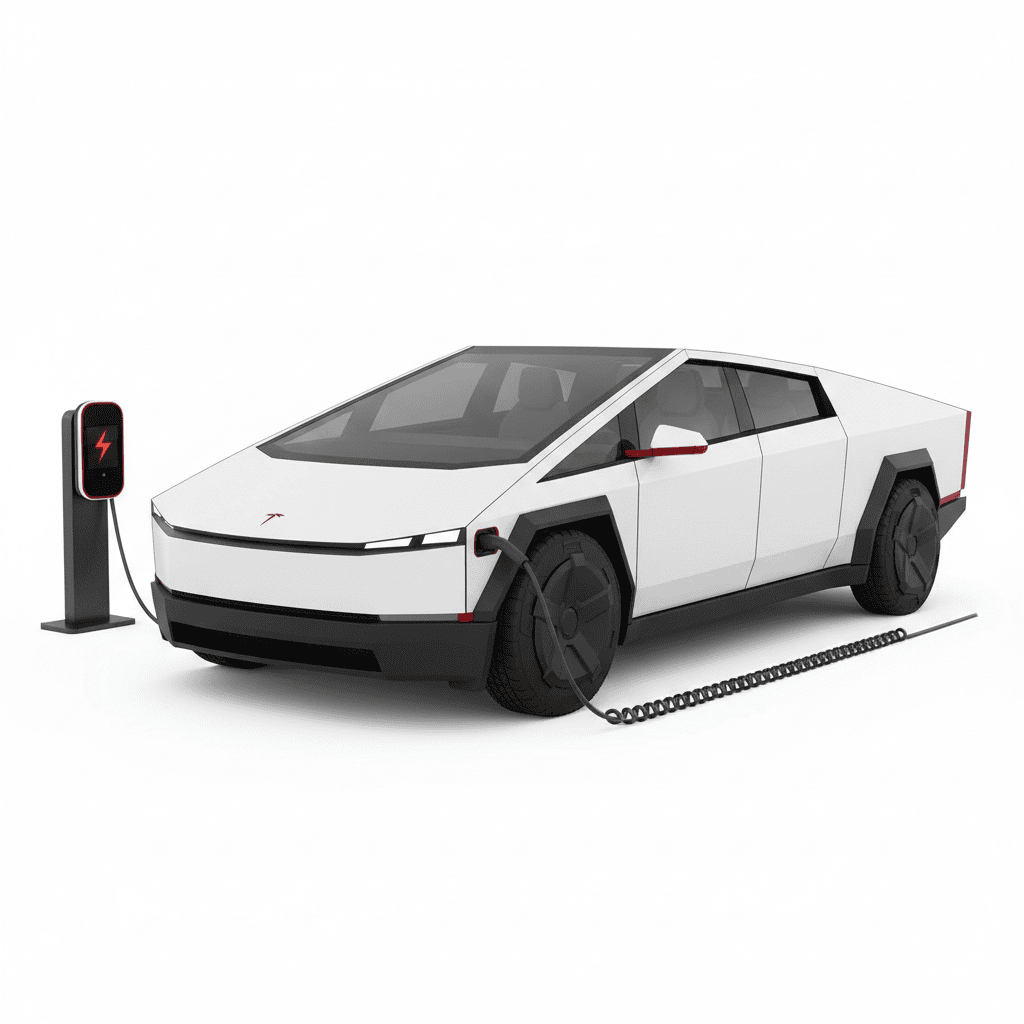 Coche eléctrico Tesla en carga en Hotel Talavera con estación de carga rápida.